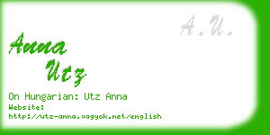 anna utz business card
